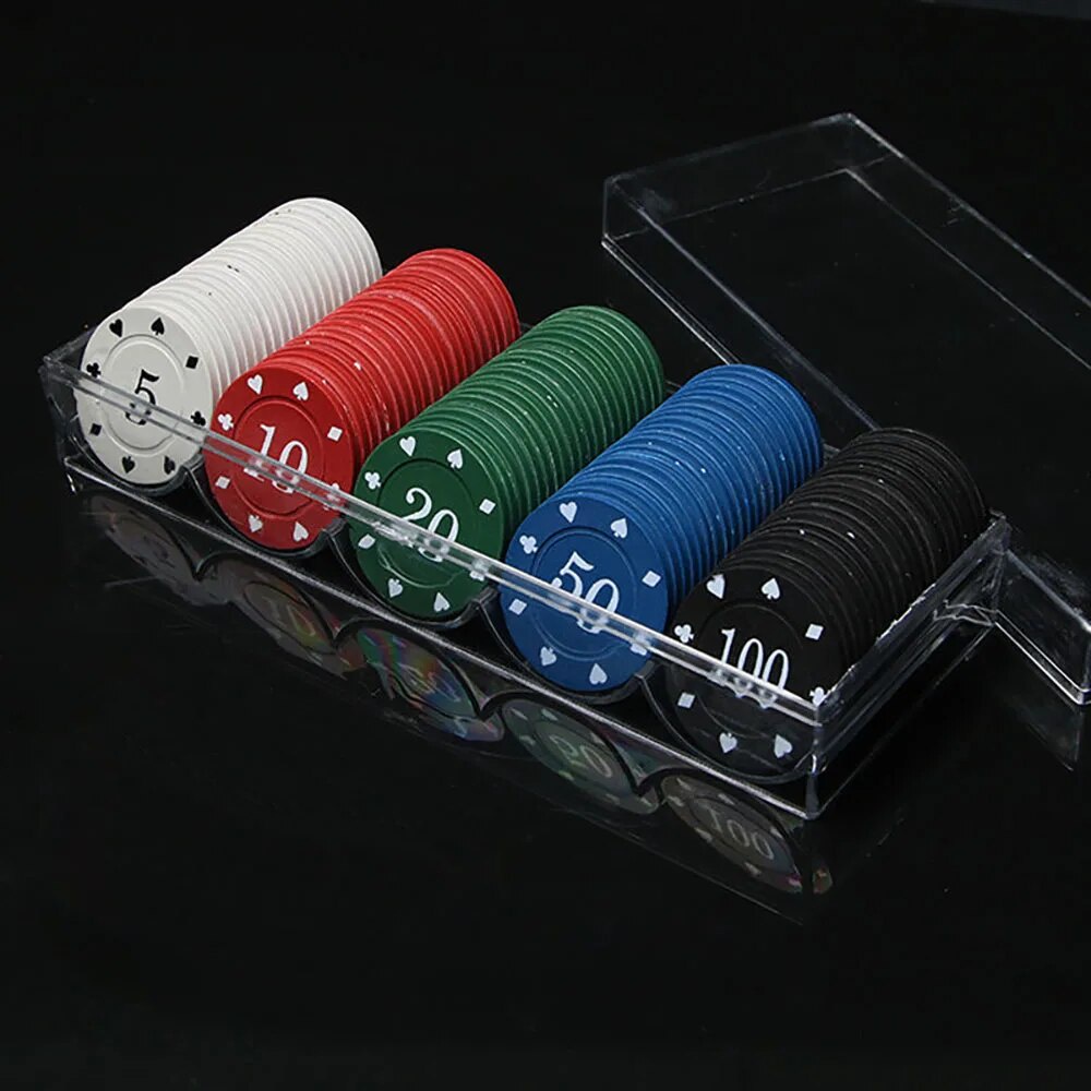 ☂100pcs Round Plastic Chips Casino Specialized Gaming Card Coins ...