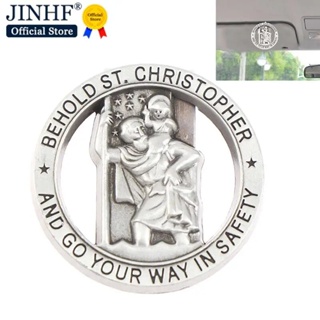 ☍1pc The St Christopher Medal Car Saint Christopher Visor Clip Auto Sun ...