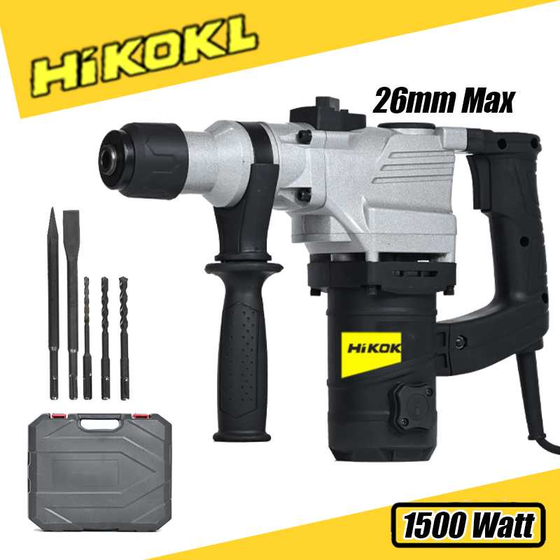 Hikokl 1500W 26mm Heavy Duty Professional Rotary Hammer demolition