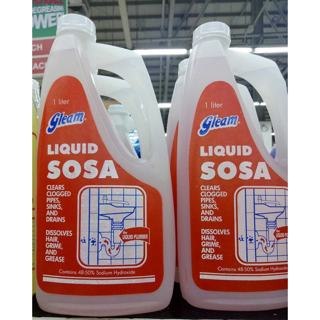 LIQUID SOSA DECLOGGER UNCLOG PIPES, SINKS AND DRAINS (1LITER) Shopee