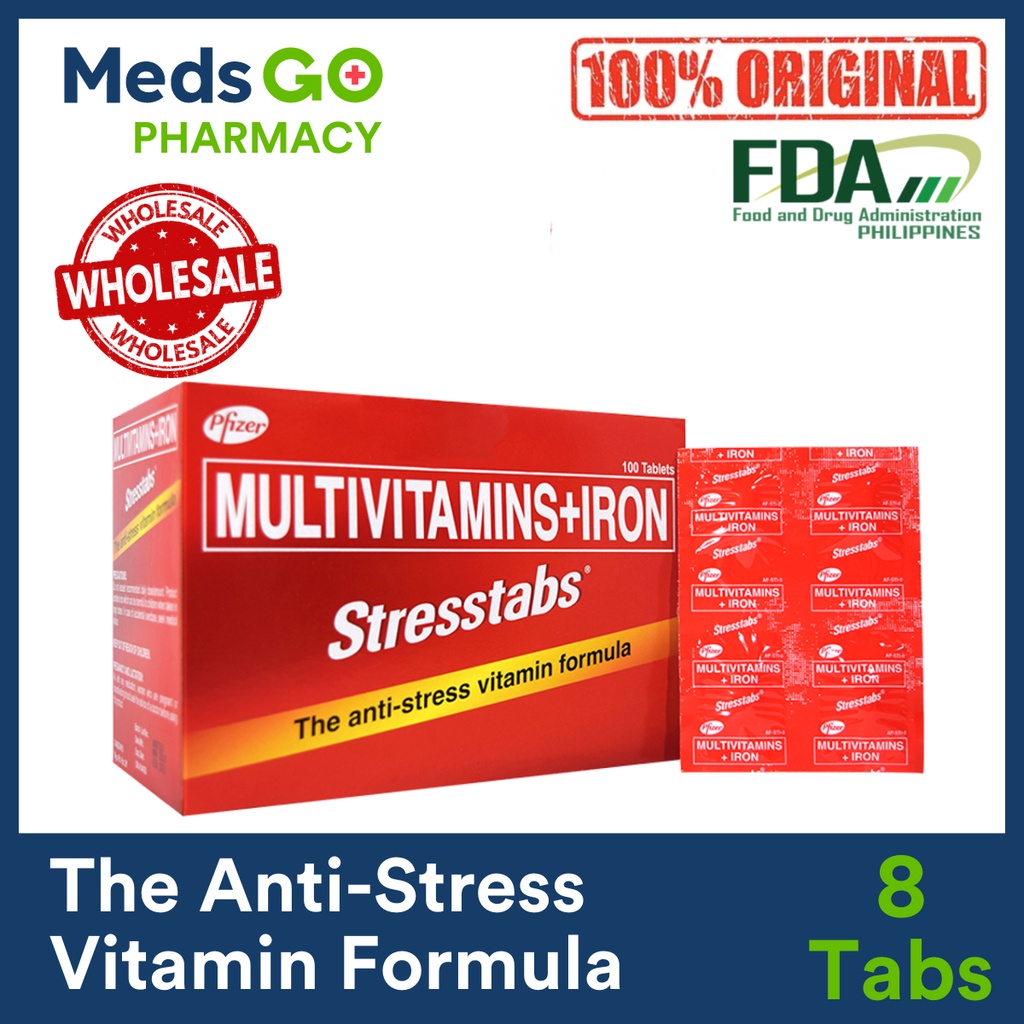 Stresstabs Multivitamins / Iron 8 Tablets Shopee Philippines
