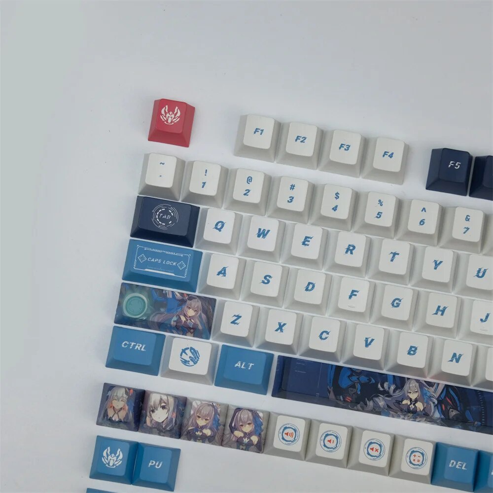 PBT Angel Keycap 136 Keys Original English Design Cherry Profile DYE ...