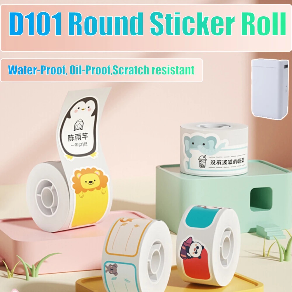 NIIMBOT White Sticker Roll For D101 Bluetooth Printer To Print Name Tag ...