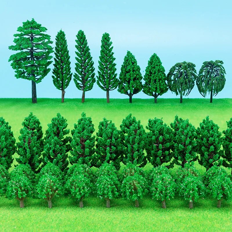 ☋40pcs Miniature Tree for Model Railway Accessories Garden Decor Diy ...