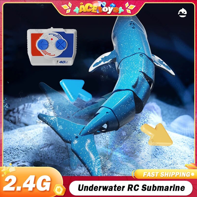 ⋌underwater Rc Submarine Remote Control Whales Shark Submarines Boat