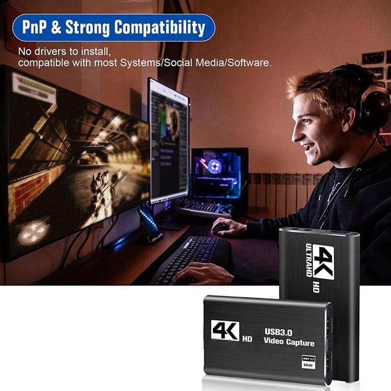 2X Video Capture Card, Switch Capture Card For Switch, 4K 1080P 60FPS ...