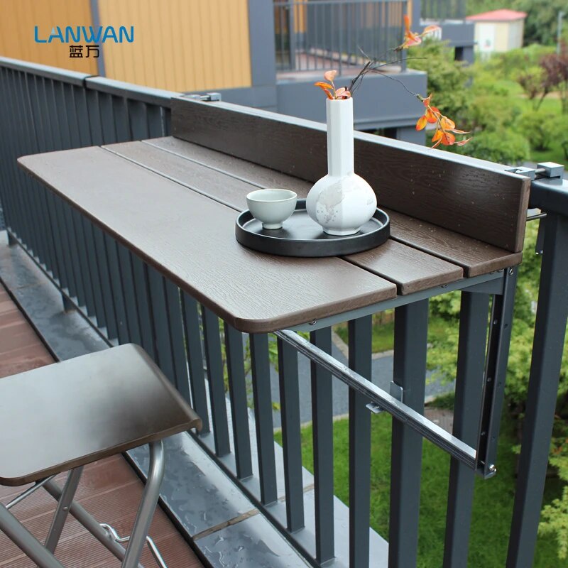 Balcony railing hanging table hanging small apartment computer desk ...
