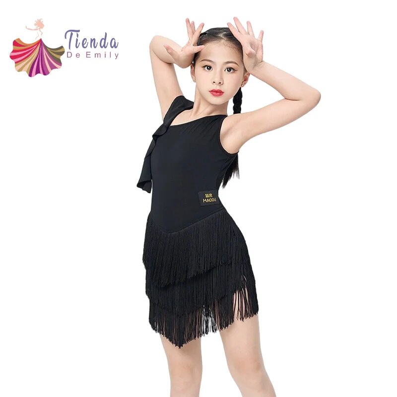  Latin Dance Dress Tassel Salsa Ballroom Dance Clothing