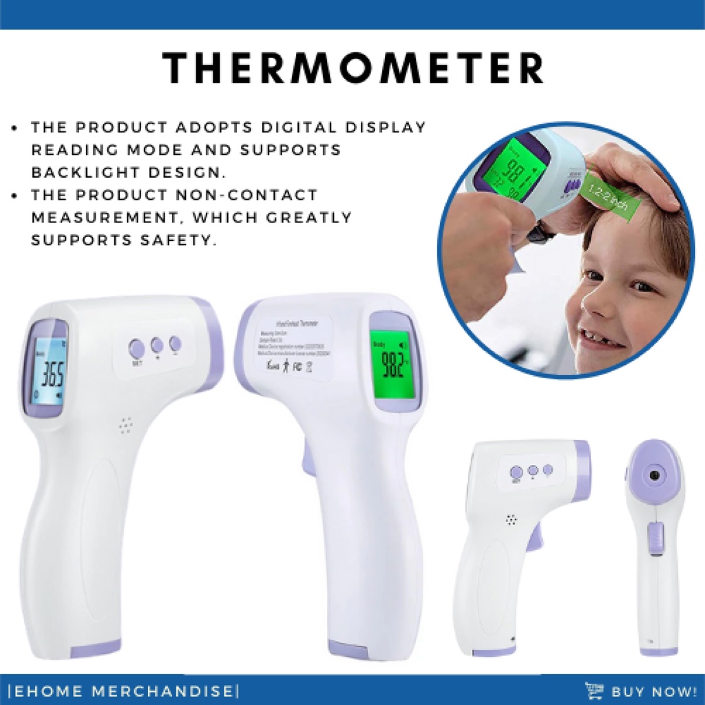 NonContact Thermometer omron Forehead infrared thermo scanner Double