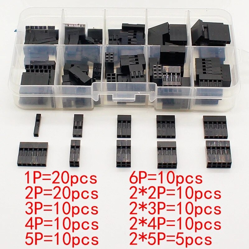 115pc Dupont sets Kit with box 1P/2P/3P/4P/5P/6P/2*2/2*3/2*4/ 2*5Pin ...