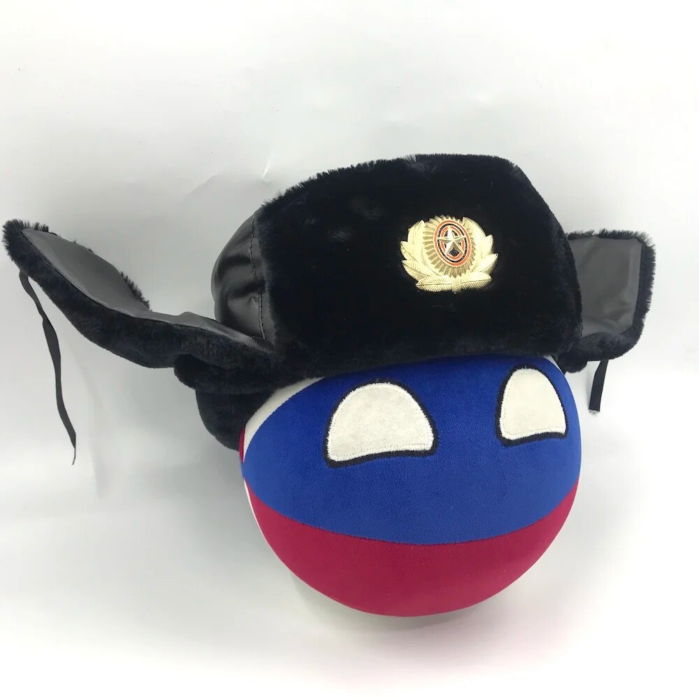 X Rus Countryball Plushies Russia Ball And Ushanka Doll Cosplay Polandball Figure Plush Toy