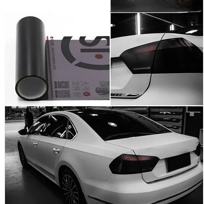 30x100cm Dark Black Tint Film Fog Tail Lights Headlights Tinting Car Van Wrap For tail lights