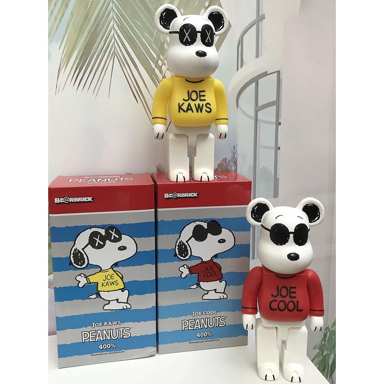 Blind box doll bearbrick400% violent bear ornaments kaws Sesame Street  trendy toy figure TV cabinet accessories