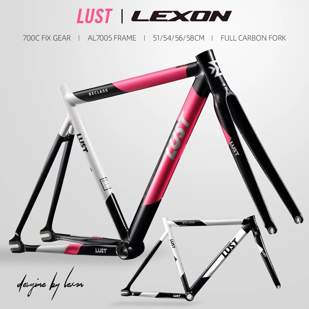 ☮2023 LEXON FIXED GEAR FRAME SET AL6066 EXTRA LIGHT TRACK FRAME SET