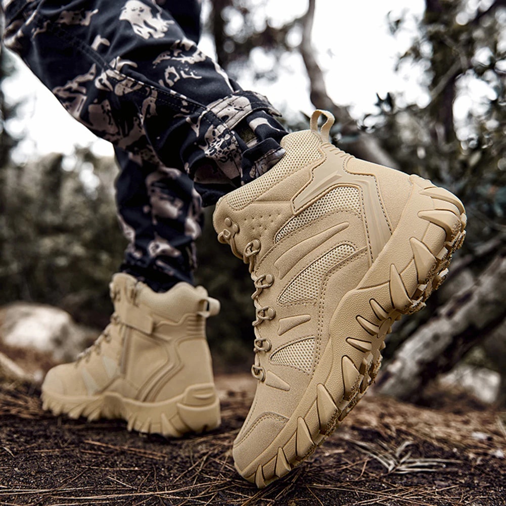 ⋌Men Trekking Shoes NonSlip Waterproof Tactical Combat Boots