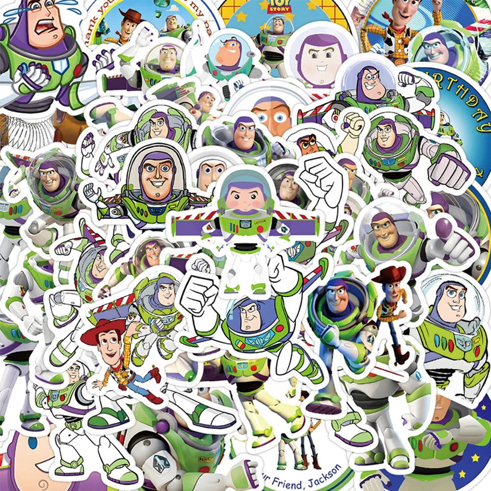 18f 10/30/50pcs Disney Cartoon Toy Story Buzz Lightyear Stickers Anime ...