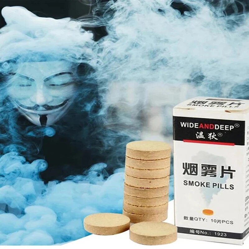 20Pcs White Smoke Cake Pills Portable Photography Auxiliary Prop Stage