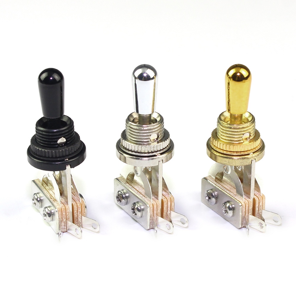 Electric Brass Toggle Switch 3way ON OFF ON SPDT Lock Pickup Selector