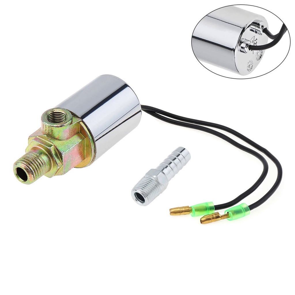 JDMSPEED Air Horn Solenoid Valve - 12V/24V Electric Air Valve For Train Horns, 1/4" NPT