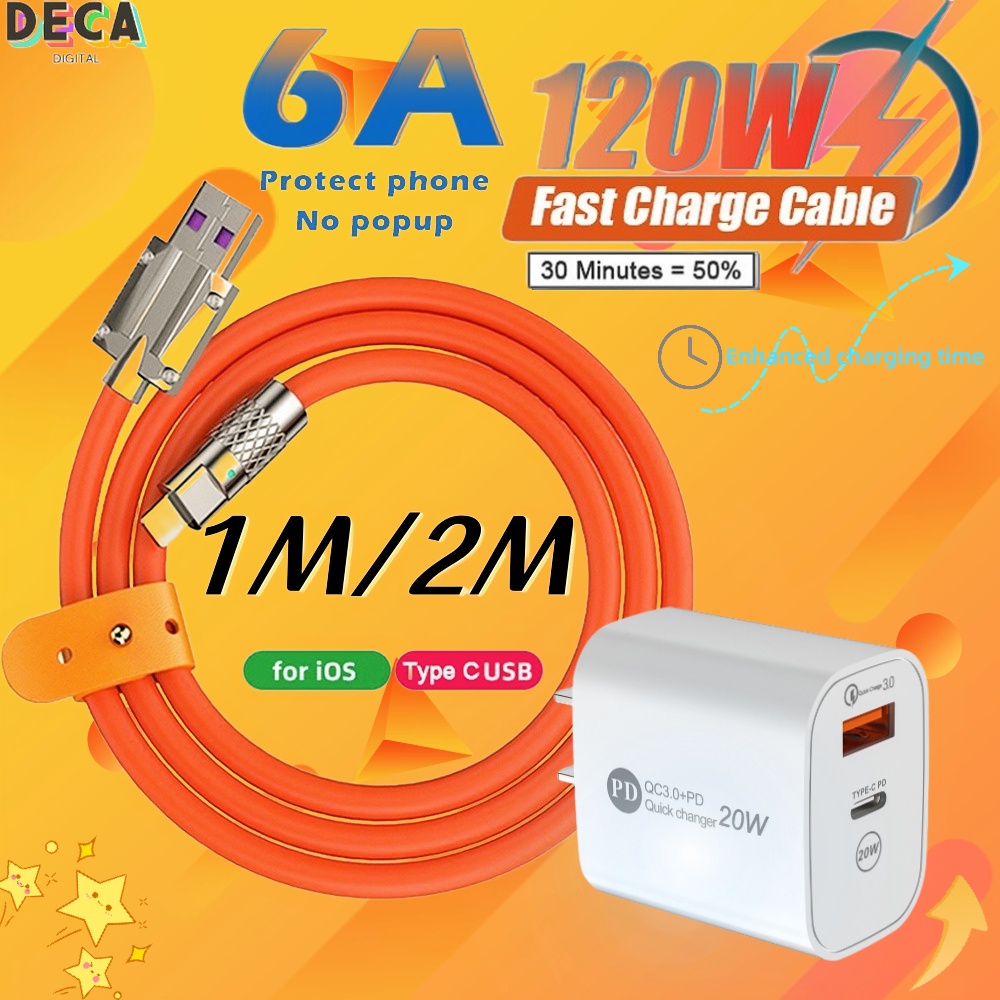 Charger Set 20W 2 Ports Charger Adapter+1m Fast Charger Liquid Silicone