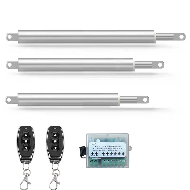 12V 24V Linear Actuators with Remote Control Tubular Linearly Motor Max Load 1100N Stainless