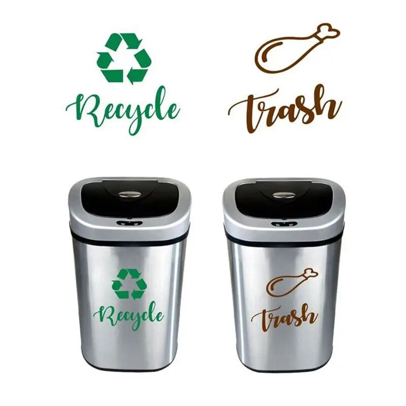 Recycle /Trash Sticker Trash Bin Label Selfadhesive Removable Sticker