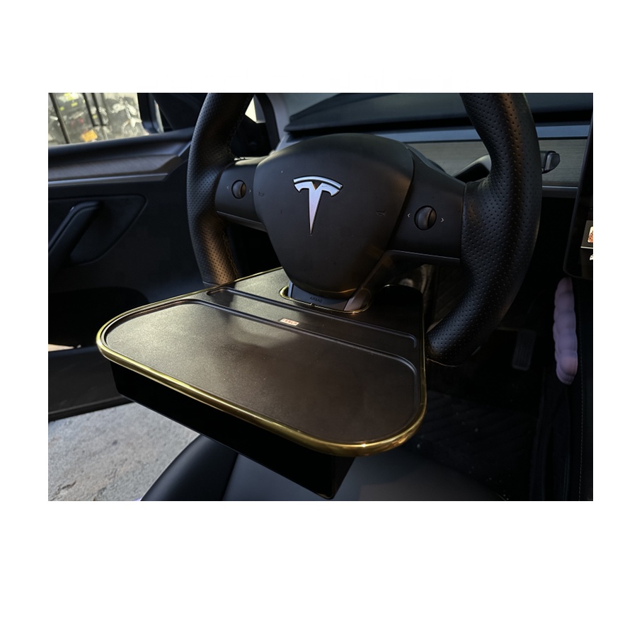 For 2023 Tesla Model 3 Model Y Mini Steering Wheel Desk Tray Dressing