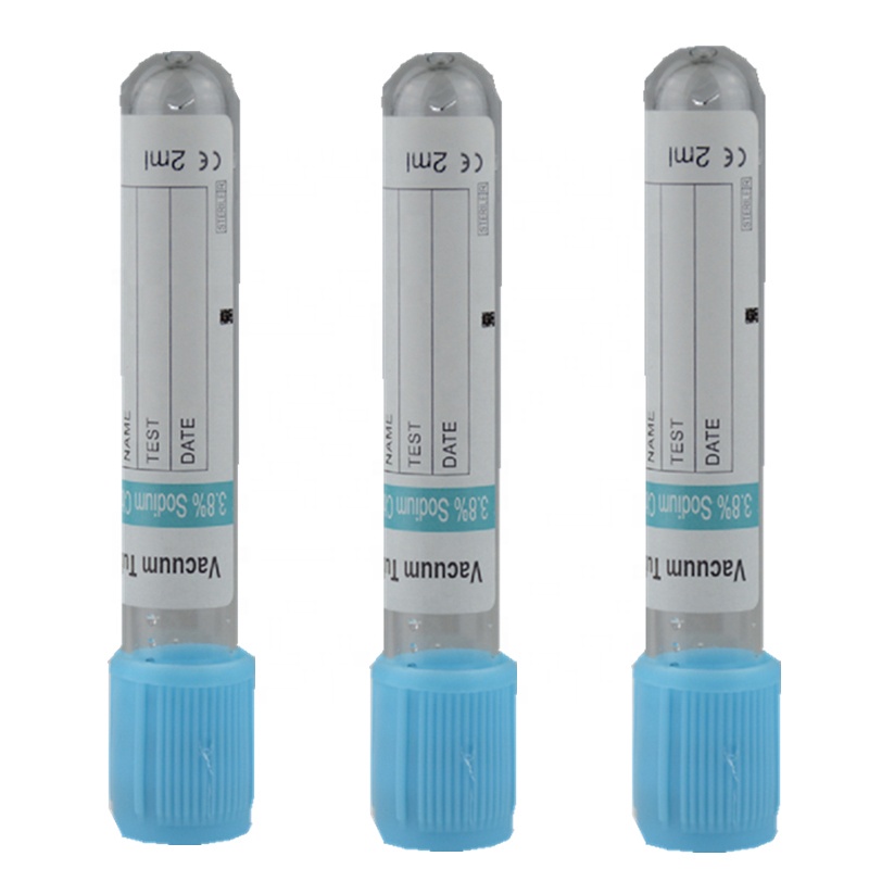 Hospital use Non vacuum Blood Collection Tubes blue top Blood