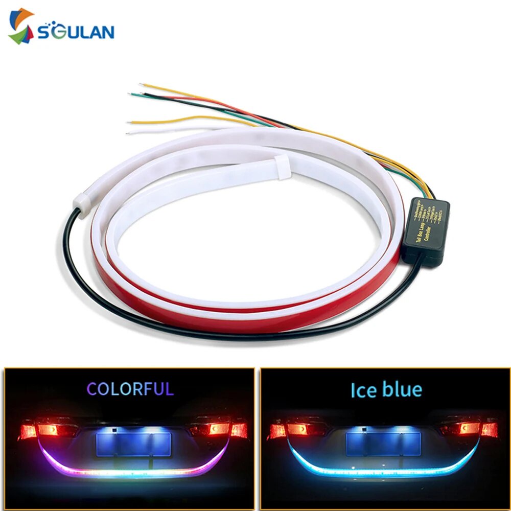 51R 120cm car led tail dynamic streamer flow lights CHMSL brake lamp ...