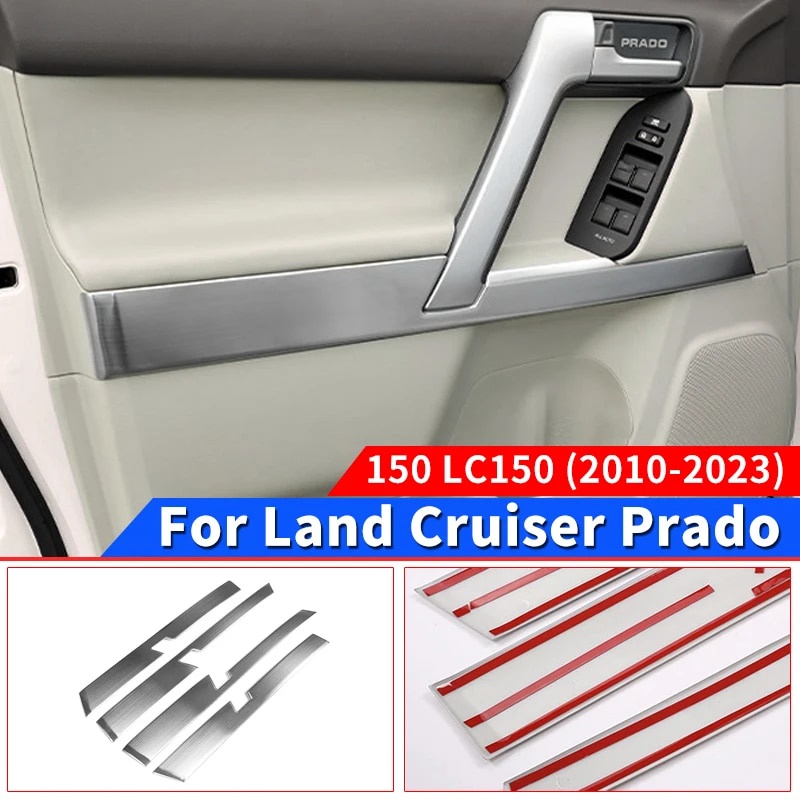 909 Stainless Steel Interior Door Panel Modified for Toyota Prado 150 ...