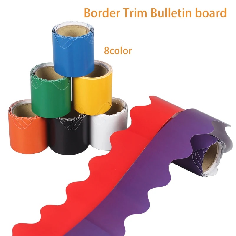 56F 5M Bulletin Border Trim Chalkboard Border Paper Roll Classroom Wall