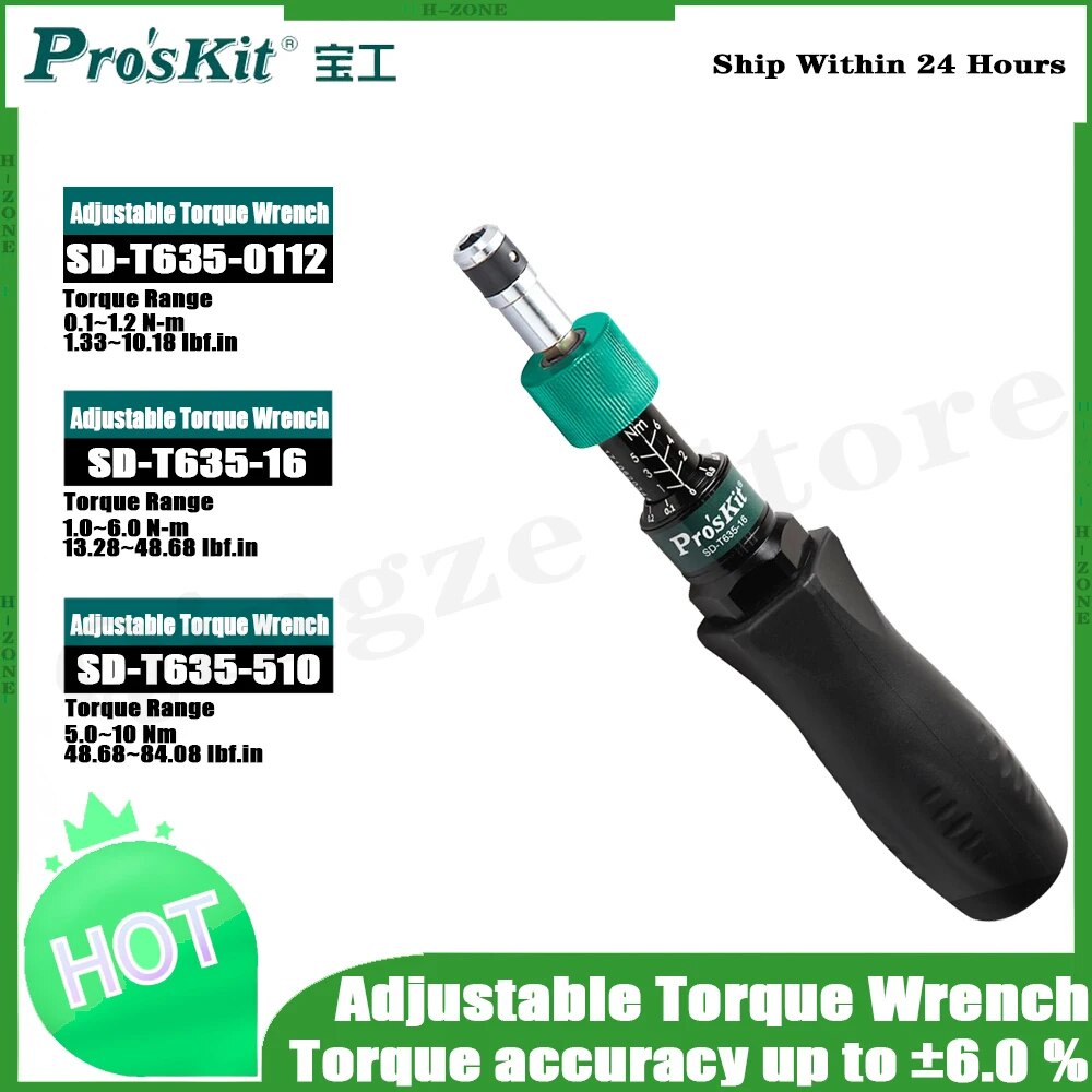 79N Pro sKit Adjustable Torque Screwdriver wrench CW/CCW torque control