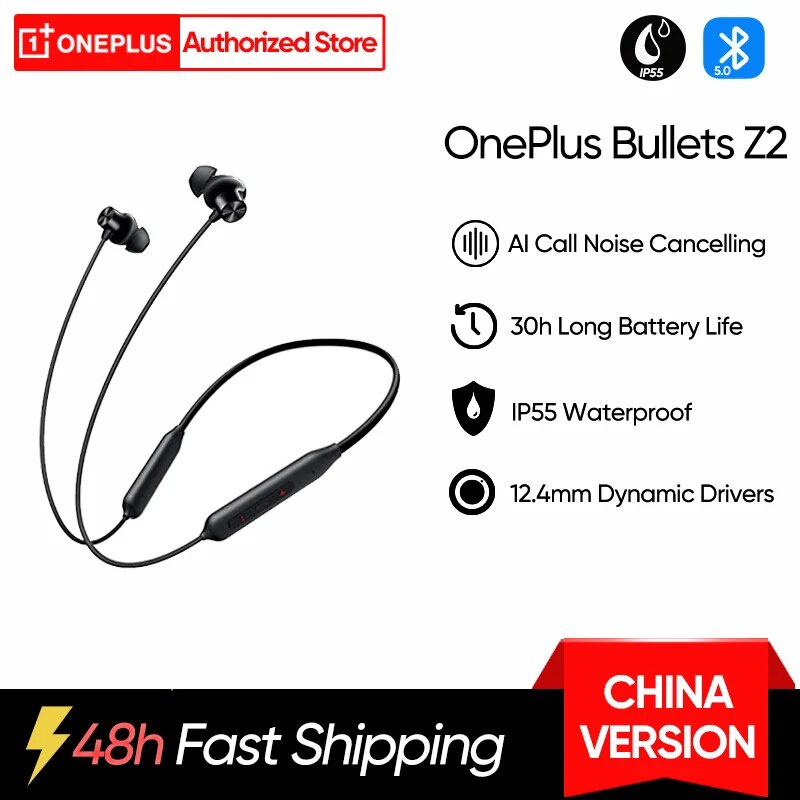 98A Oneplus Bullets Wireless Z2 Wireless Earphone AI Noise Cancelling ...