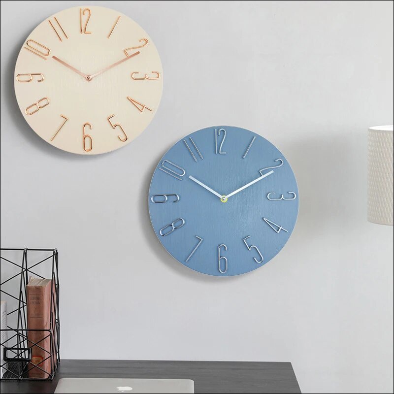 53h 14 Inch 35CM Wall Clock Modern Minimalist Digital Wall Clock