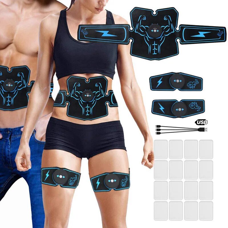 38G Electronic Abdominal Muscle Stimulator Toner EMS Waist Trainer Abs