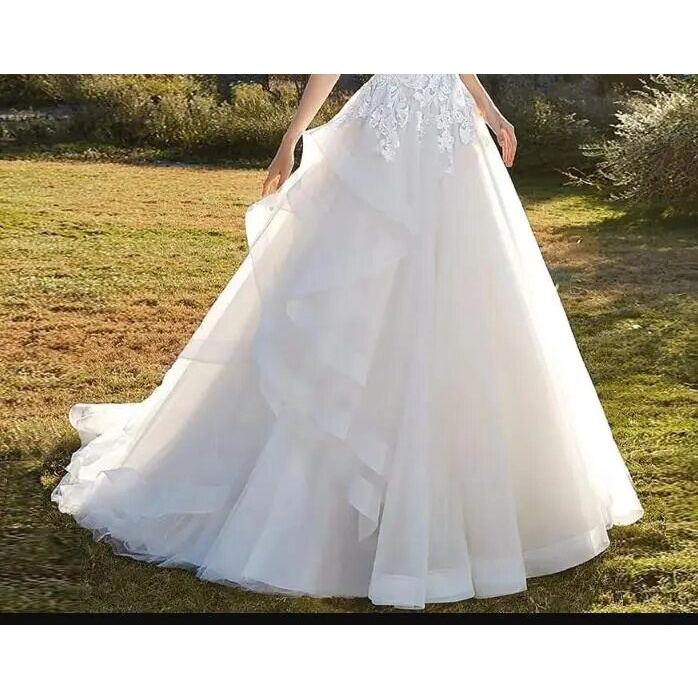 Women's Tulle Skirts Detachable Train Overskirt 3 Layers Overlay Bridal  Bridesmaid Wedding Tutu Skirts