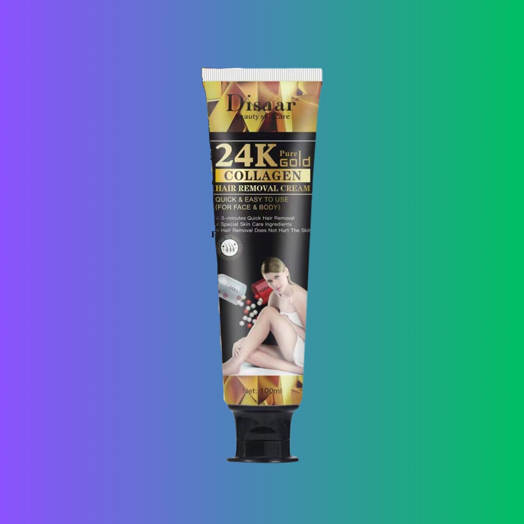 2024 Collagen Natural For Cream Face Gold Hair Disaar Hair and 24k Removal ORIGINAL Body for