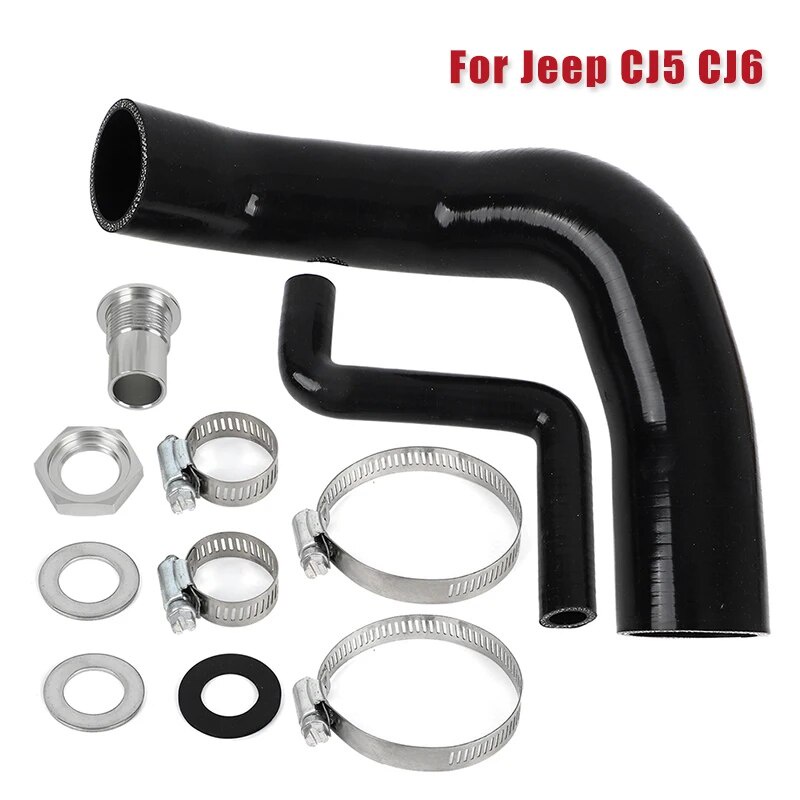 ~for Jeep Cj5 Cj6 1970 1975 Gas Tank Fuel Filler And Vent Hose Kit With Clamps Adapter Nipple 0970