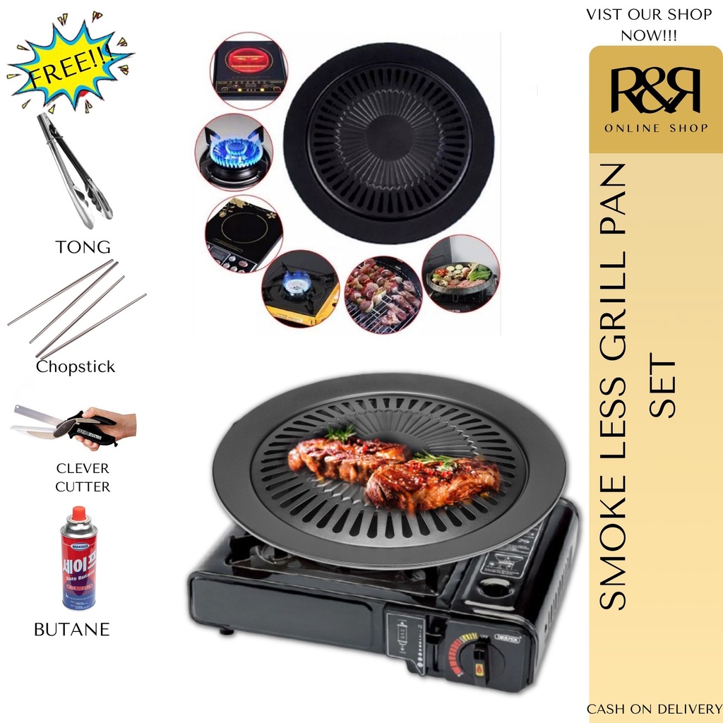 Smokeless Samgyupsal Indoor BBQ Grill Pan Set Grill Pan Samgyupsal