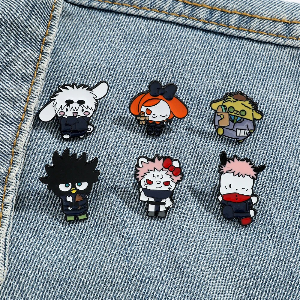 Sanrio X Jujutsu Kaisen Enamel Pins Hello Kitty Itadori Yuji ...