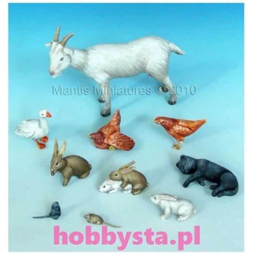 1:35 Scale Resin Small Animal Assembly Model Kit Goat Rabbit at iba ...