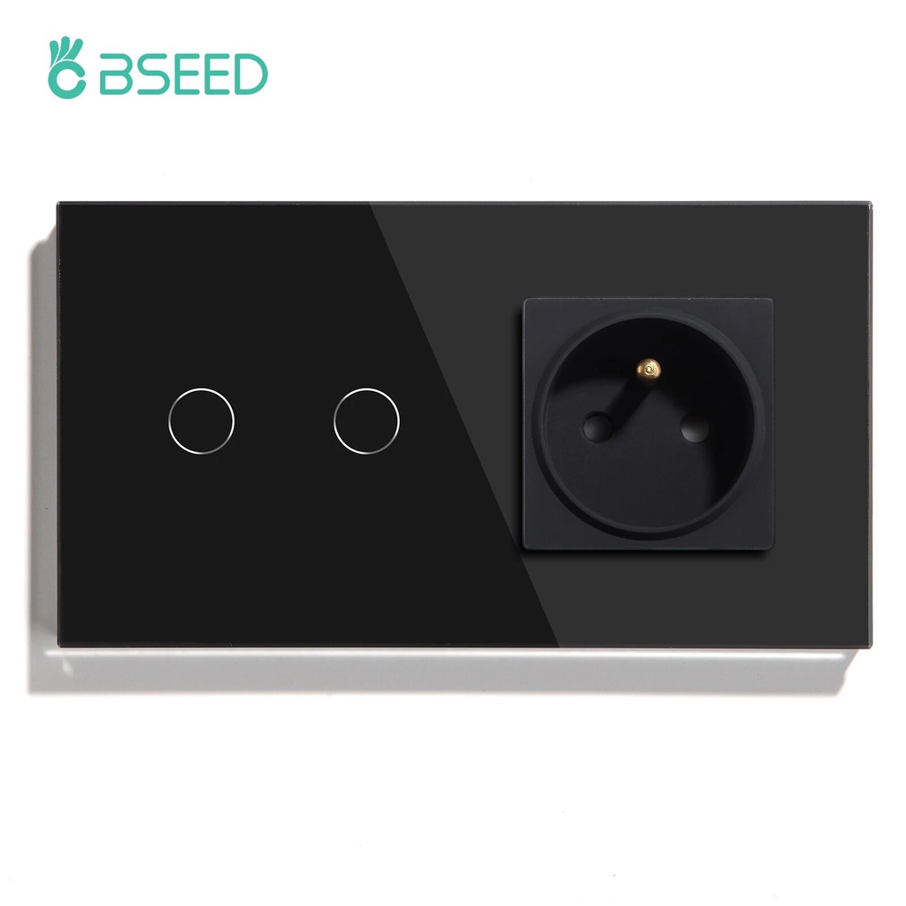 57m BSEED Touch Light Switch French Power Wall Socket Wall Led Switches