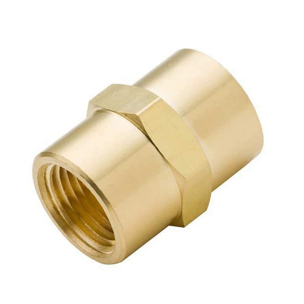 NPT 1/4'' BSPP Brass Coupler Female Hex Nipple Fittings Hex Coupling ...