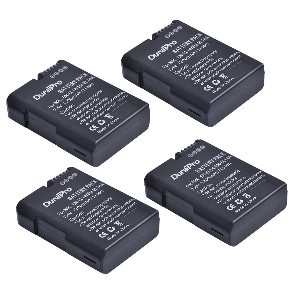 ⓛdurapro En El14a Bateria En El14 En El14 Battery For Nikon D3100 D3200 D3300 D3400 D3500 D5600