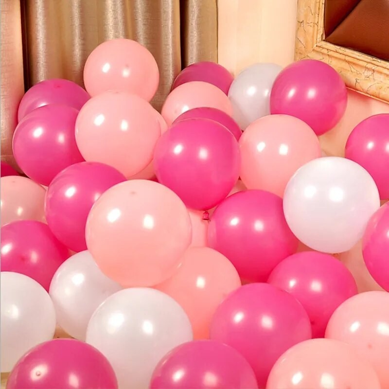10pcs 12inch Macaron Pink Latex Balloon Birthday Wedding Valentine's ...