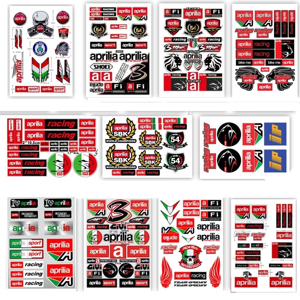 ☾Motorcycle MOTO GP MOTOGP Helmet Exhaust Stickers For Aprilia Tuareg ...