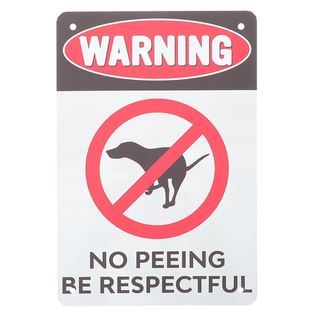 ☮Vintage Tin Painting Safety Signs Dog Poop for Yard Warning Decor No ...