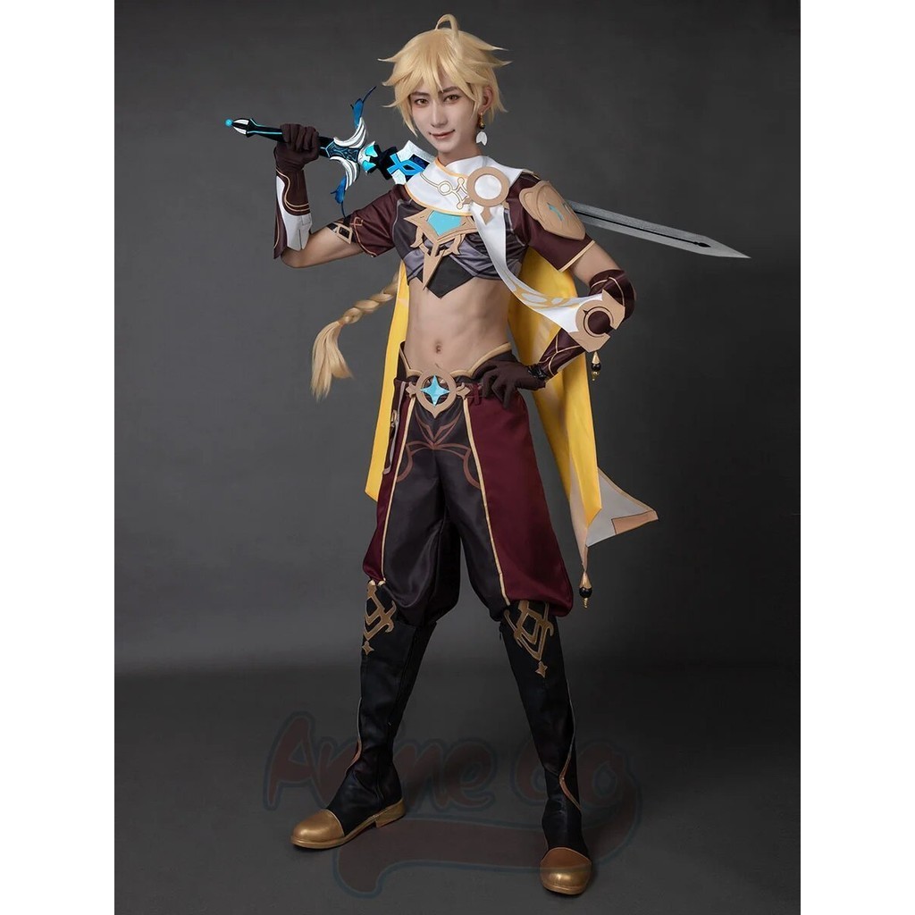 79b Game Genshin Impact Traveler Aether Cosplay Costume Halloween ...