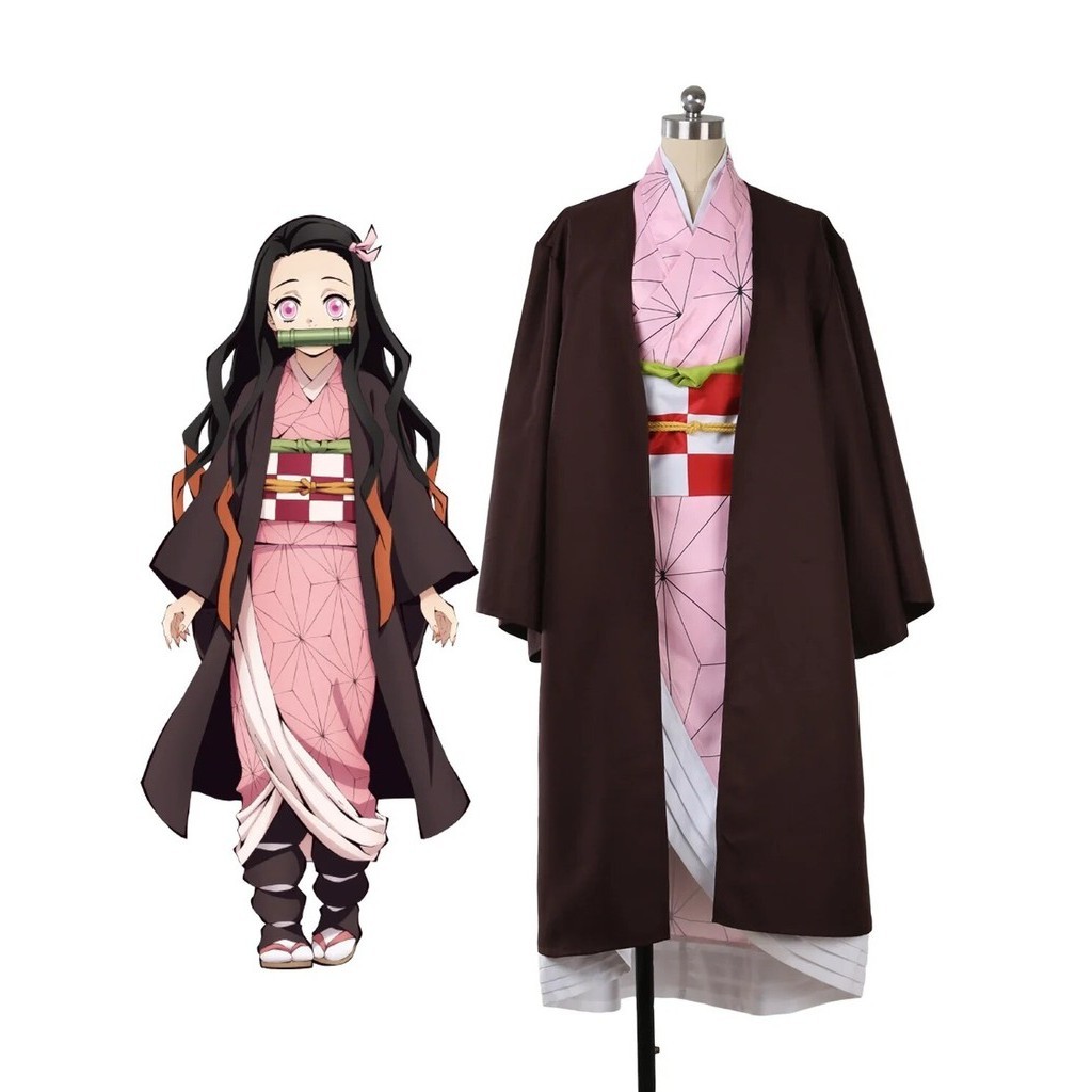 유Demon Kamado Nezuko Slayer Cosplay Costume Kimetsu Yaiba Nezuko Kamado ...