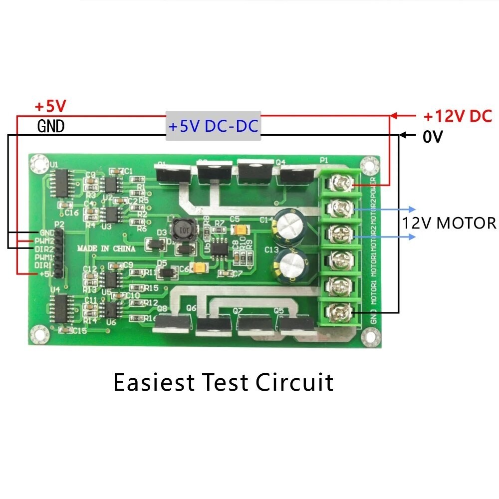 DUAL MOTOR DRIVER Module H-bridge DC MOSFET IRF3205 10A/15A/30A 3-36V